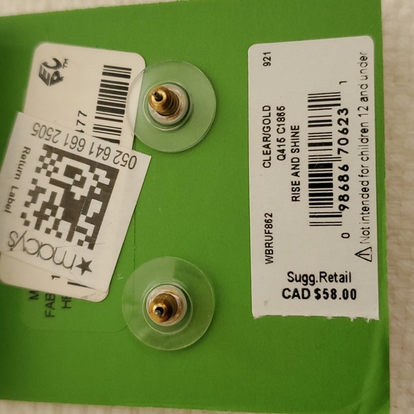 NWT Kate Spade Kate Spade cubic zirconia earings - Picture 2 of 3